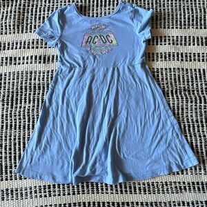 AC/DC Size medium 7/8 girls fit and flare dress